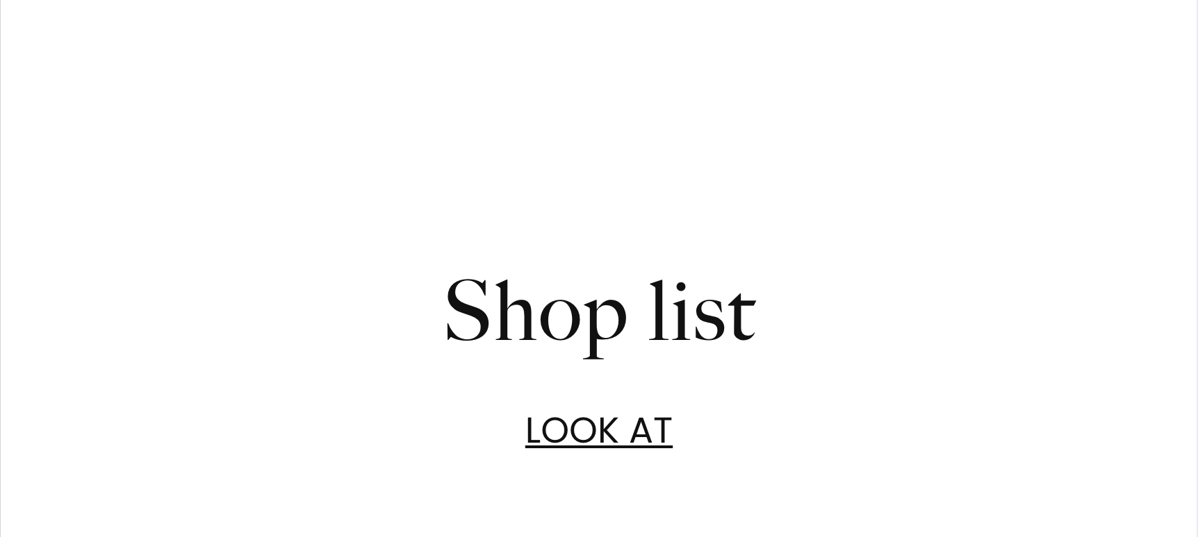 Shop list