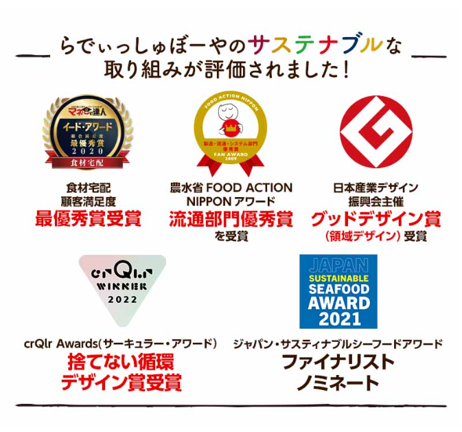 らでぃっしゅぼーやのサステナブルな取り組みが評価されました