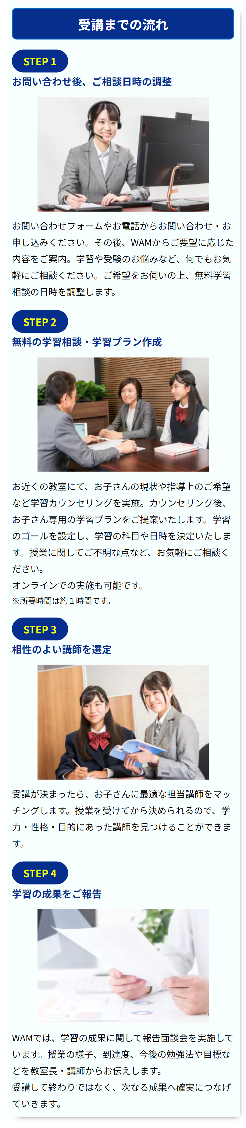 受講までの流れ