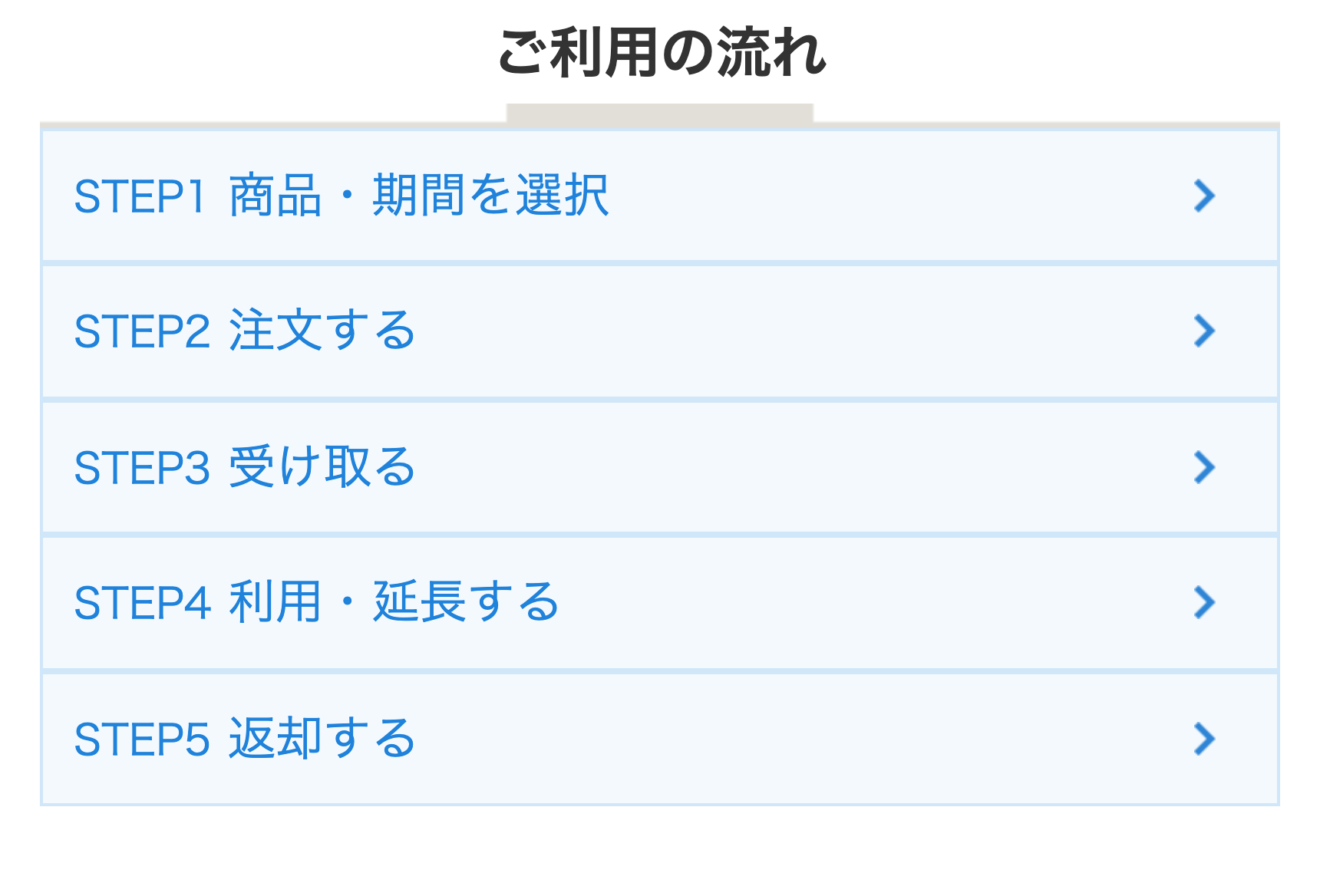 ご利用の流れ