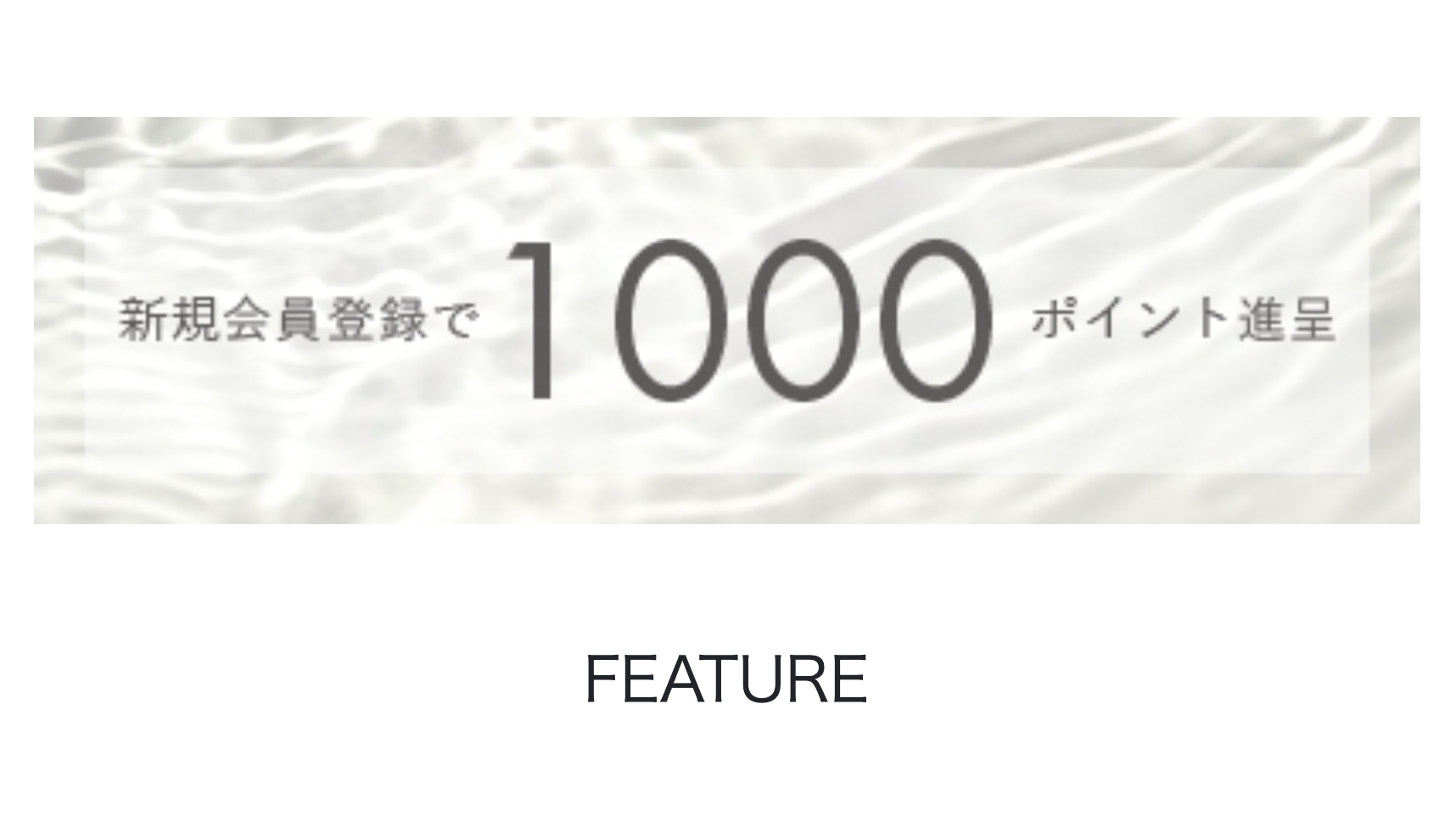 新規会員登録で1000ポイント贈呈
