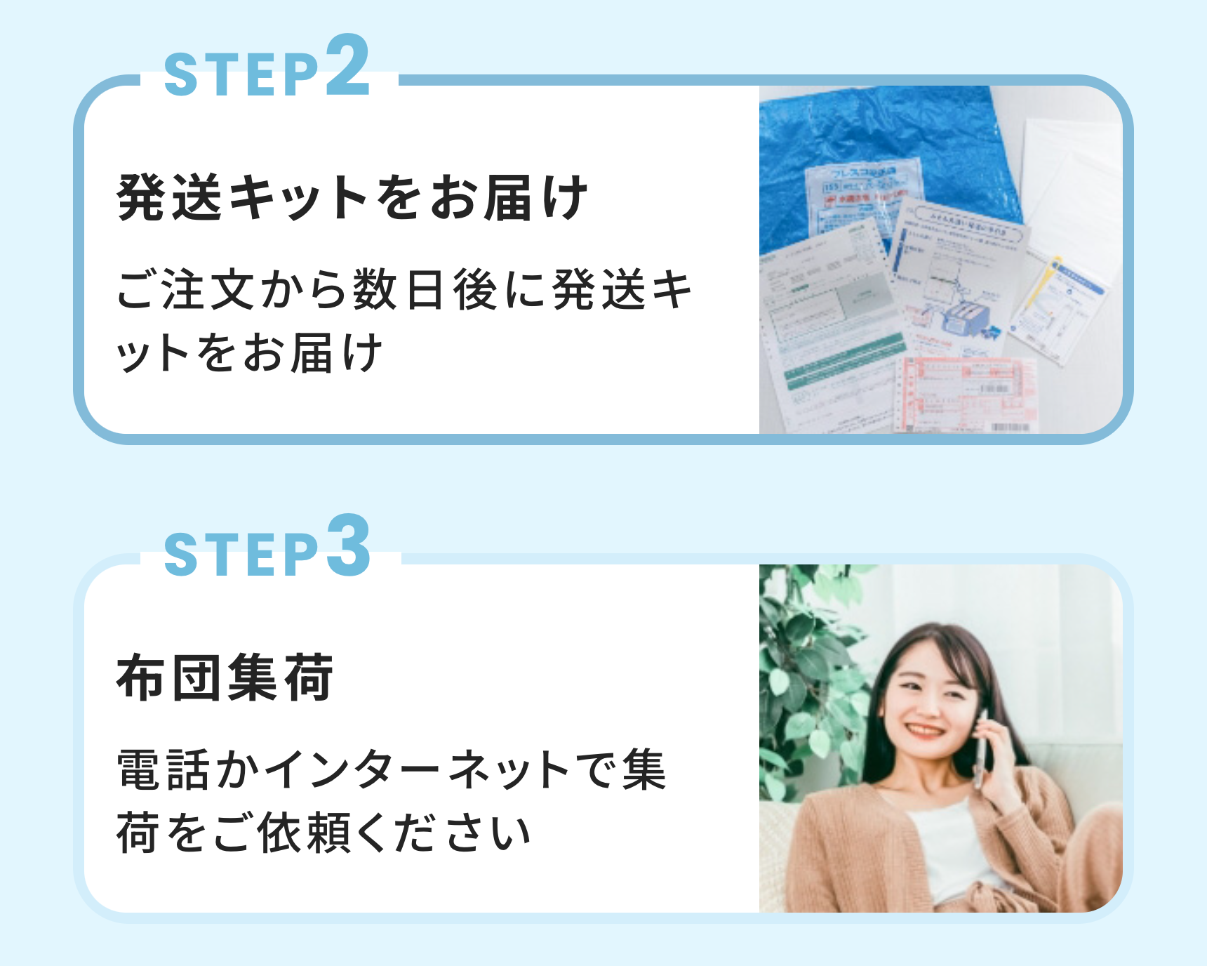 発送キットをお届け