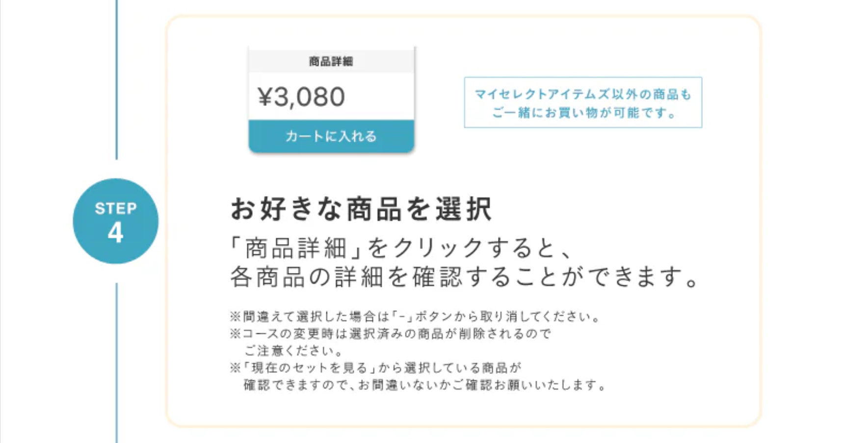 好きな商品を選択
