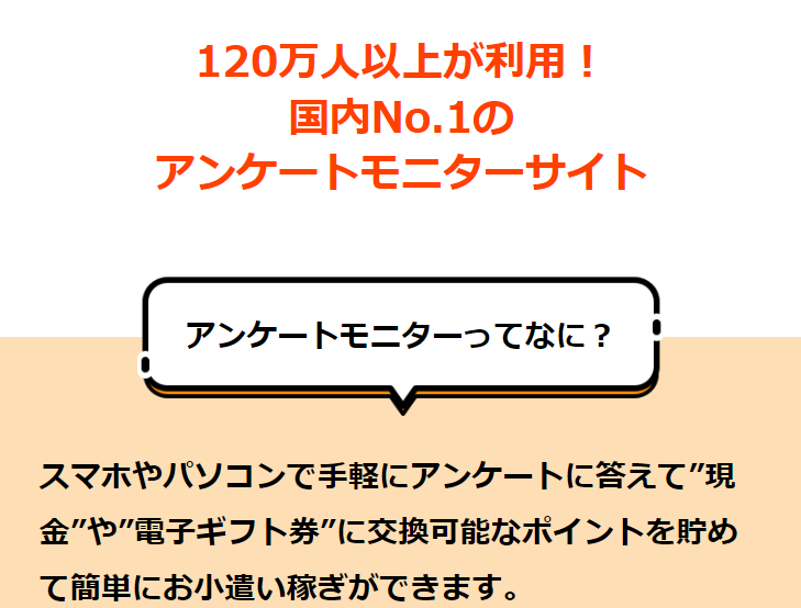 アンケートモニターって何？