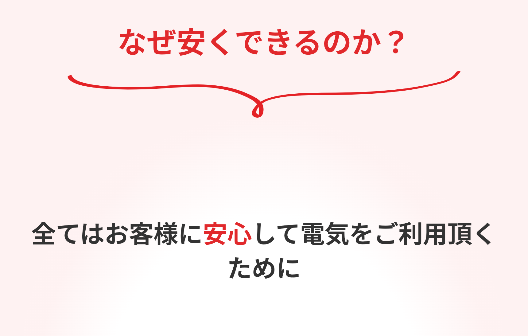 なぜ安くできるのか？