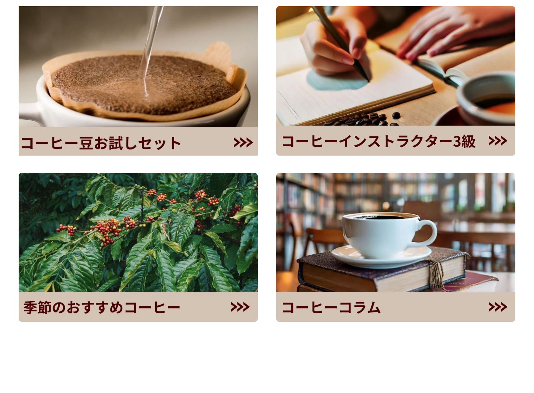 コーヒー豆お試しセット／コーヒーインストラクター3級