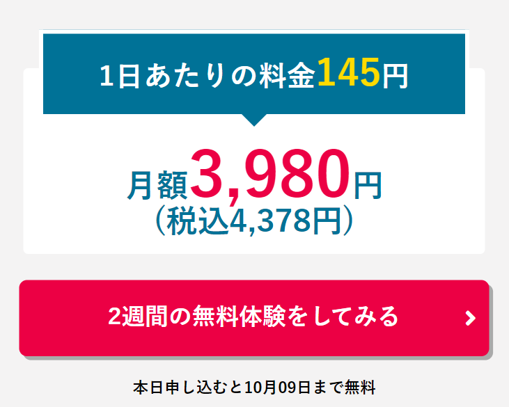 月額3,980円