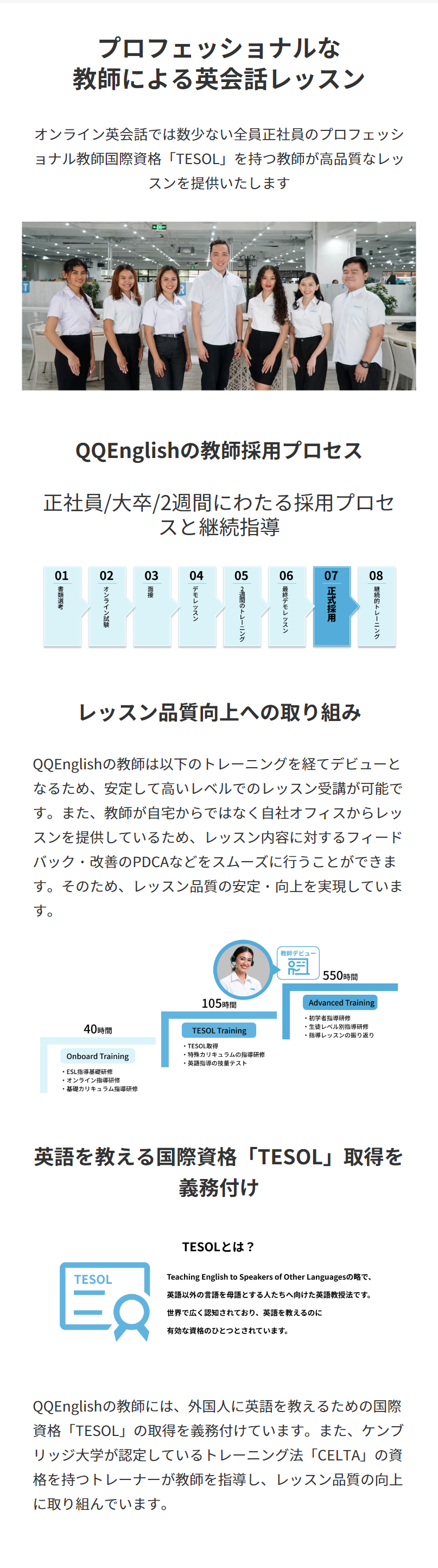 プロフェッショナルな教師による英会話レッスン
