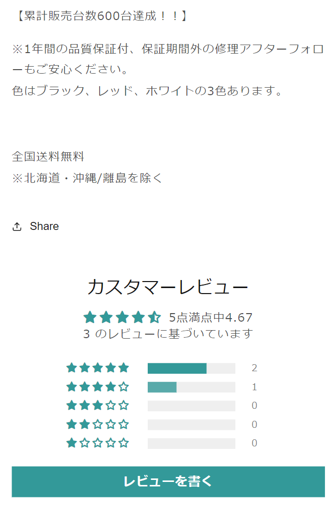 【累計販売台数600台達成！！】