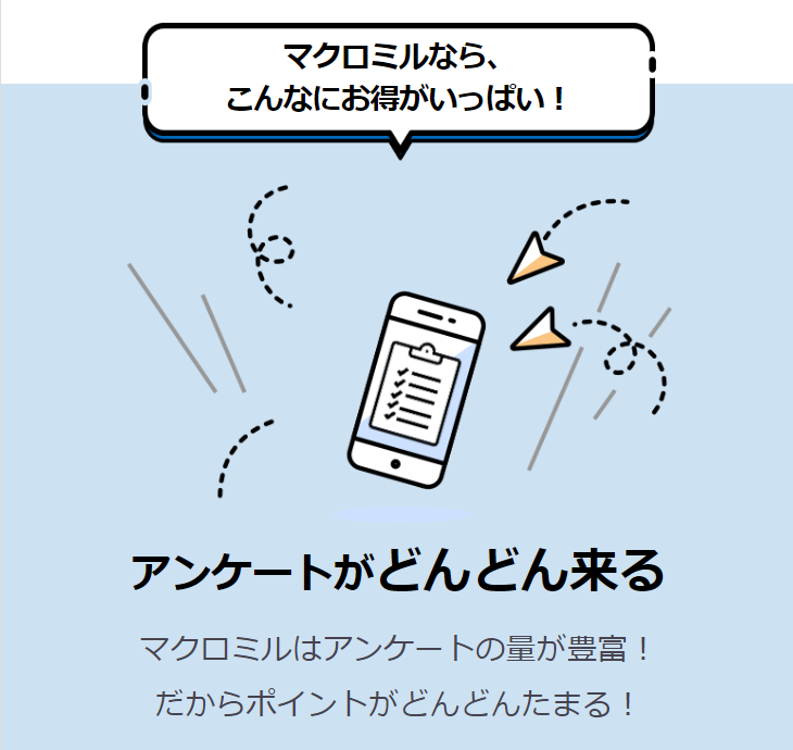 マクロミルならこんなにお得がいっぱい！