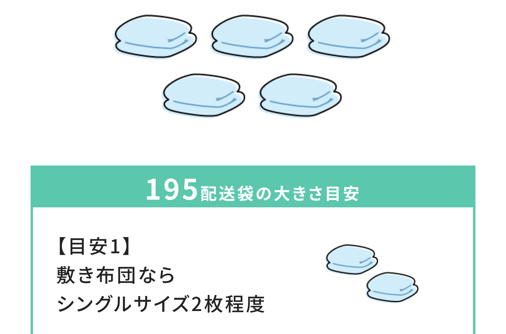 １９５配送袋の大きさ目安