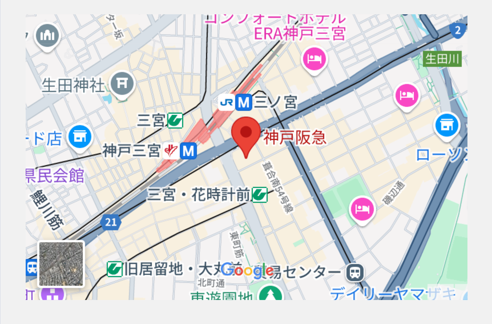 神戸阪急点地図